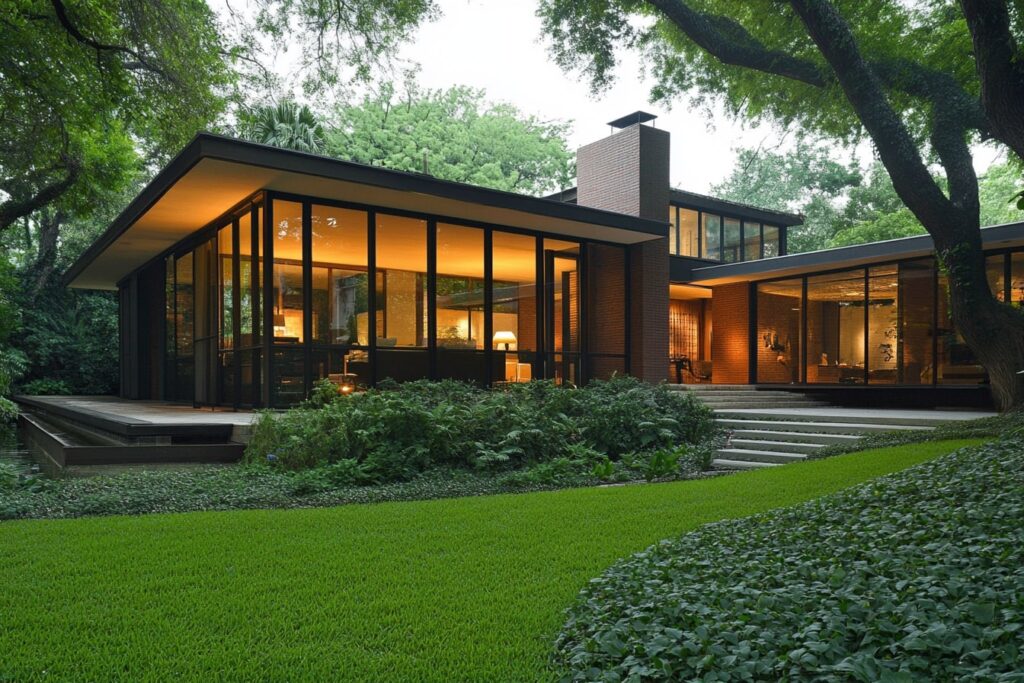 A Modern house with big garden